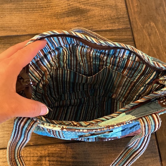 Donna Sharp Purse Teal & Brown - Picture 2 of 3